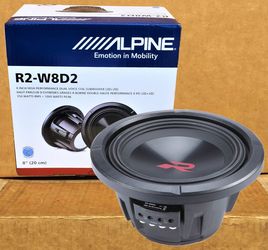 Alpine R Bass Speaker 8" Dual Voice Coil Subwoofer 1000 Watts R2-W8D2 🚨 Payment Options Available 🚨 No Credit Needed 🚨
