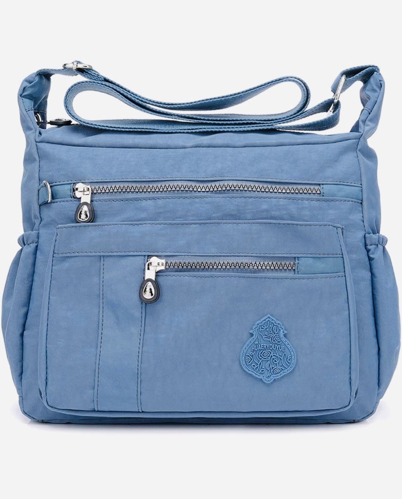 Crossbody Purses Bags for Women Lightweight Nylon Shoulder Handbags Travel Multi Pocket Messenger Bag