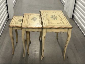 Vintage French Provincial Nesting Tables – Set of 3