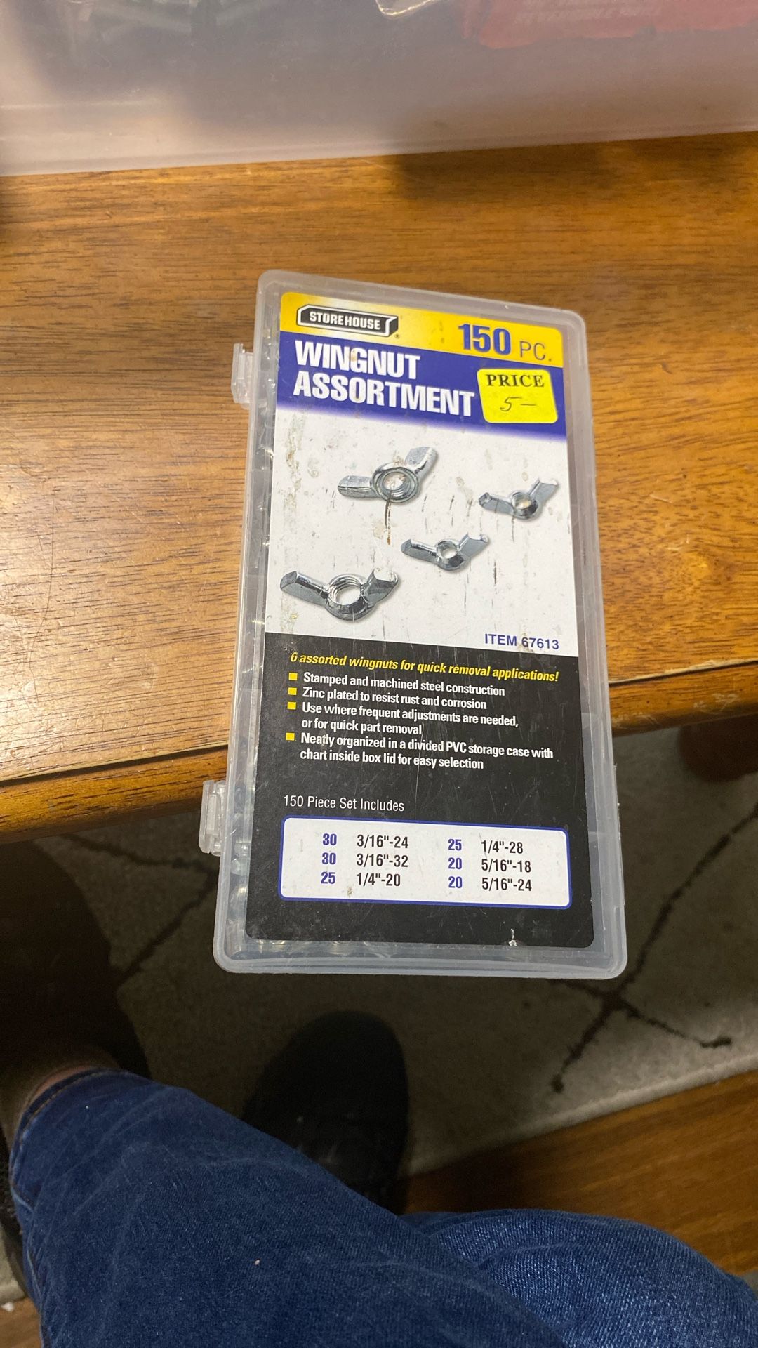 150 Pc Wingnut Assortment