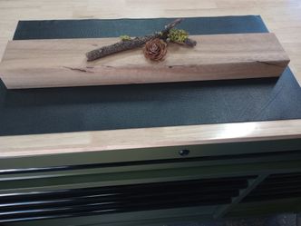Handcrafted solid oak floating shelf