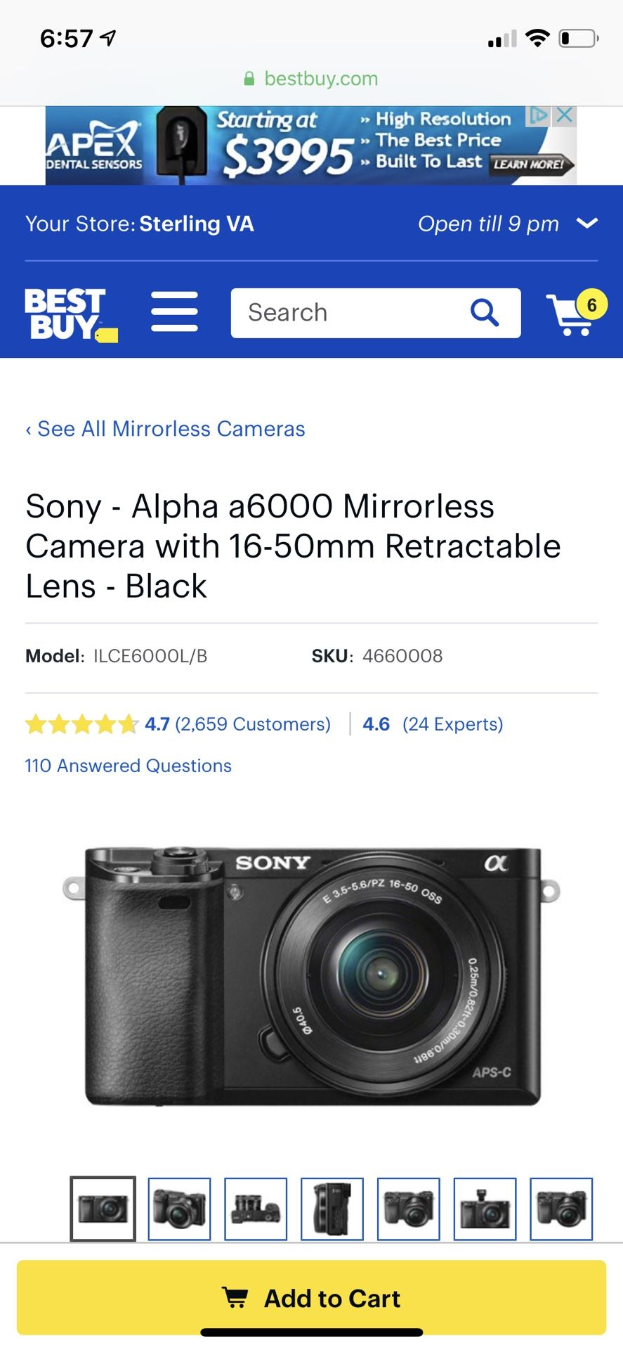 Sony Alpha a600 Mirrorless Camera