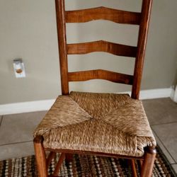Rustic Ladder Back Cane Chair