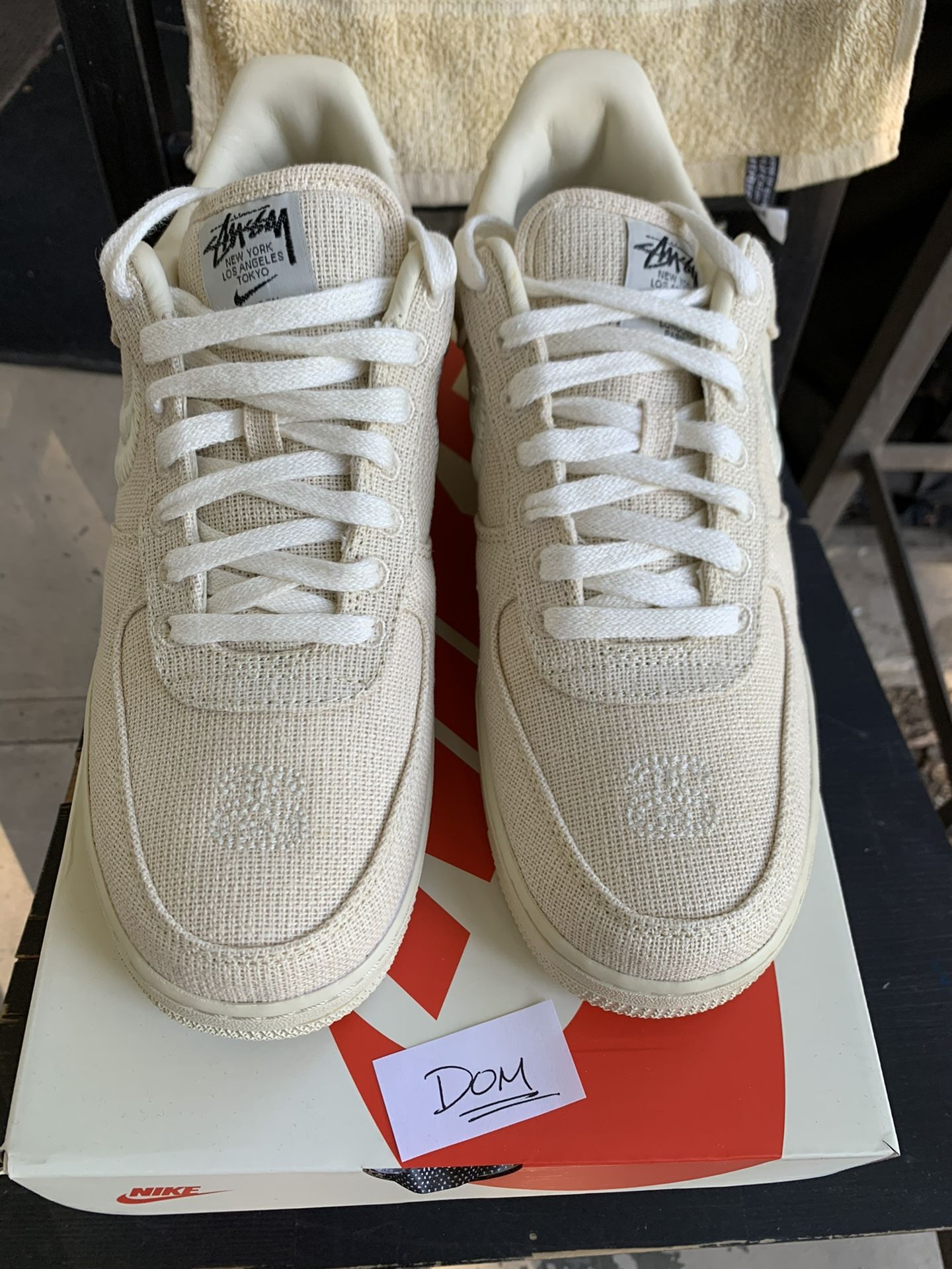 Nike Air Force 1 x Stussy Fossil AF1 Low Cream Low Top Sneaker Size 8 Nike x Stussy Air Force 1 Low  main image 4