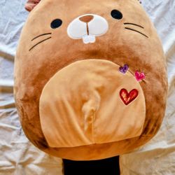 𦫠Squishmallow βChipβ the Beaver β Valentine Edition (16β) π