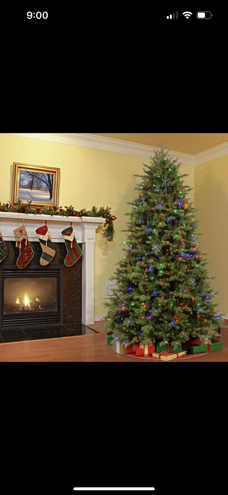 6 1/2 foot pre-lit Christmas tree