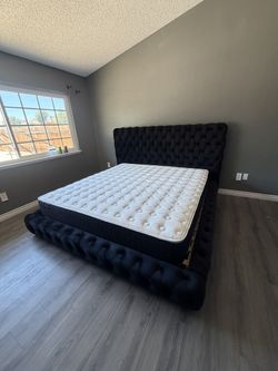 New In Box King Bed Frame With Mattress(Read Description Below)