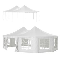 29x21ft Party Tent, White Wedding Tent, Waterproof,UV Protection Outdoor Gazebo Pavilion Shelter Tent for Party, Event,Picnic,White
