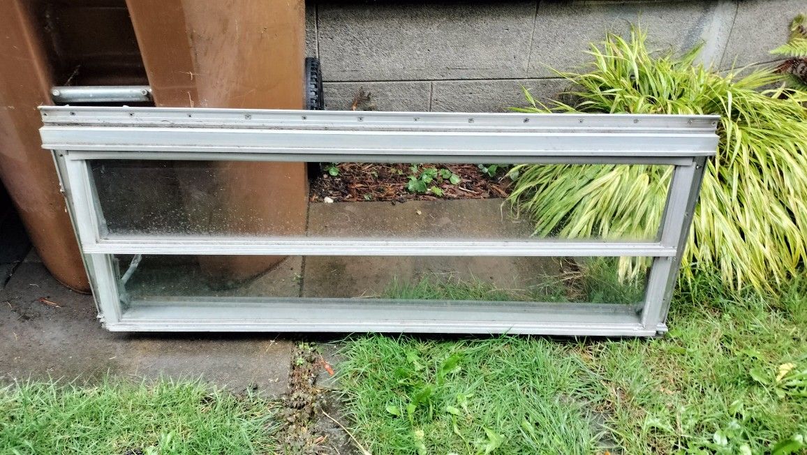 Vintage Jalousie Aluminum Trailer Window