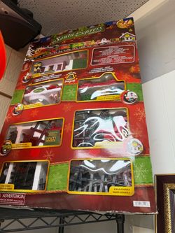 Santa express Christmas train set 47 piece light up inbox tested