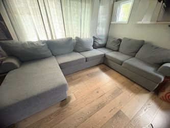 Grey sectional couch