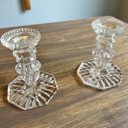 Crystal Glass Candle Holders