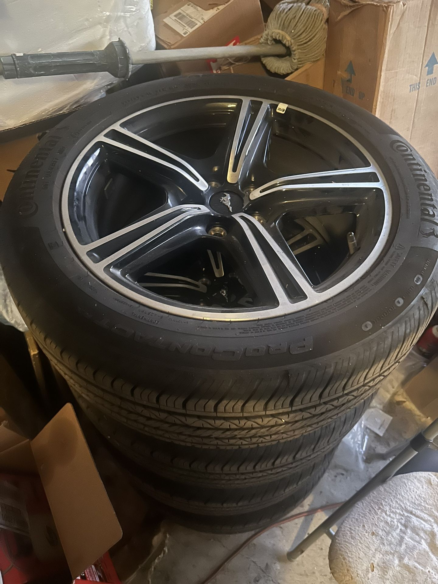 Full Set Of Stock Wheels And Tires From 2025 Mustang