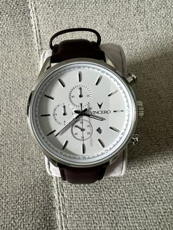 Vincero White Face Chronograph Watch