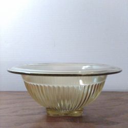 Vintage Amber Golden Glo Federal Glass Nesting Bowl