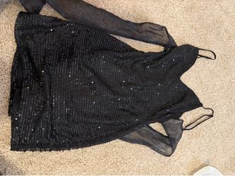 Black Sequin Dress