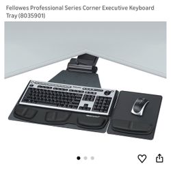 Fellowes Professional Series Corner Executive Keyboard Tray