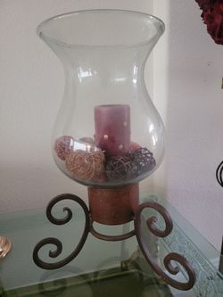 Large metal and glass decor