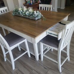 High Table And Bar Stools 