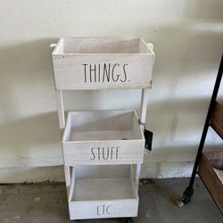 Rae Dunn Storage Caddy Cart On Wheels