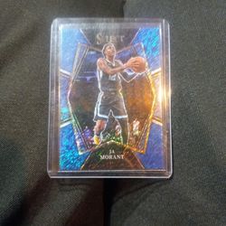 2021-22 Panini Select - Premier Level (Blue Shimmer Prizm) Ja Morant