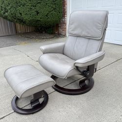 Ekornes Stressless “ Admiral “ Recliner and Ottoman, Norway