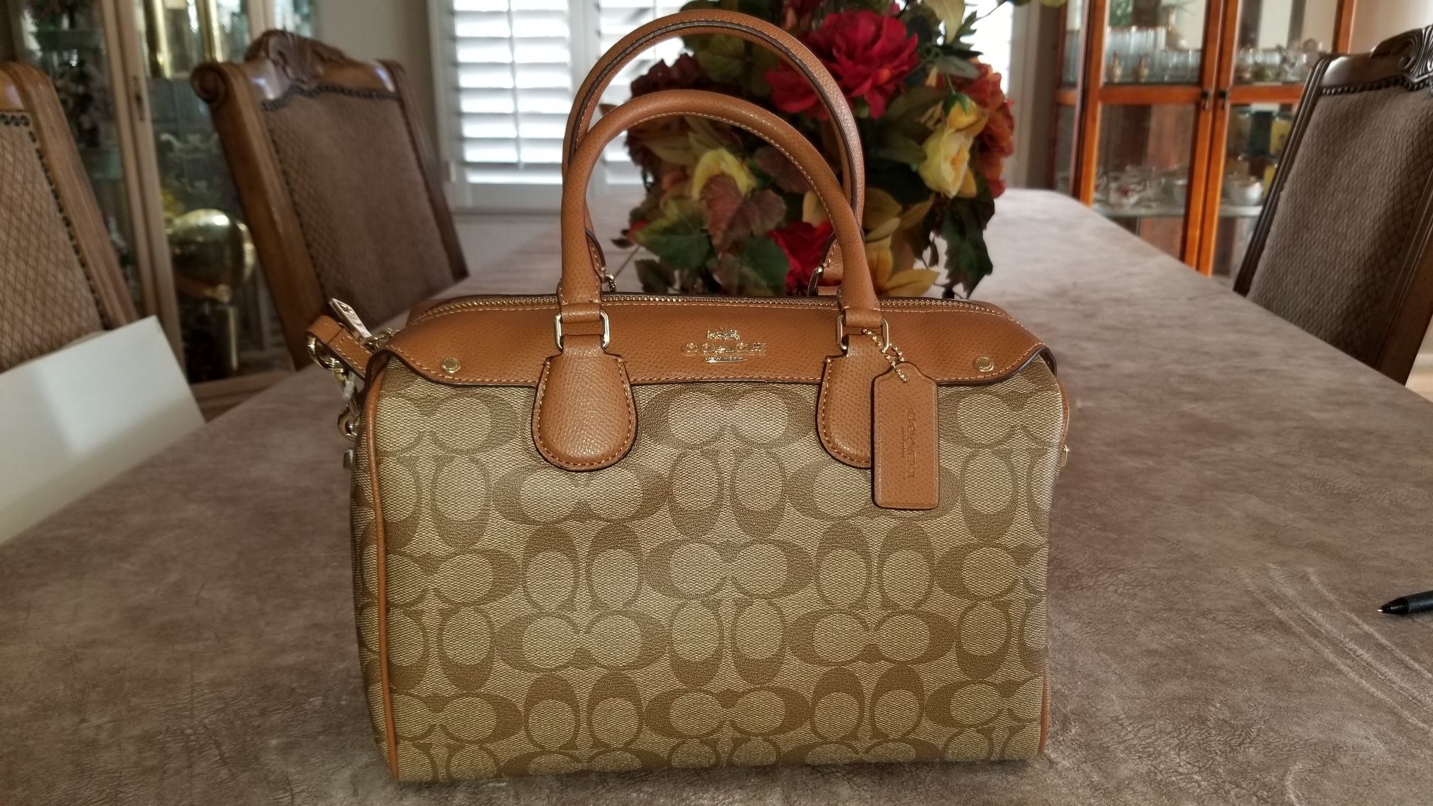 Genuine Coach Handbag -  Emmett Satchel Handbag Signature Canvas 