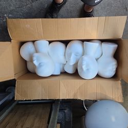 Styrofoam Wig Heads - 12 Pack 