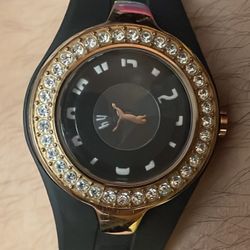 Puma PU101122004 Womens watch Quartz Stainless steel 36MM Black Rubber straps