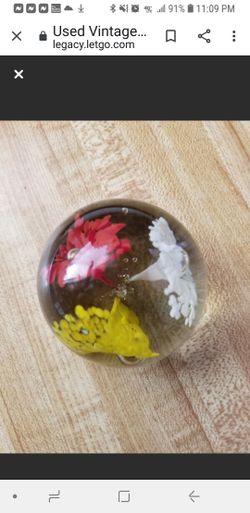 Vintage Glass Blown Paperwieght