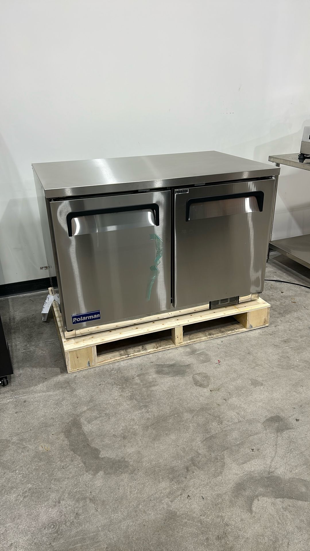 48 1/4" Undercounter Freezer – Polarman PLM-UC-48FS Stainless Steel, 2 Solid Doors