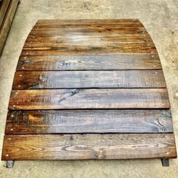 57” Outdoor Wooden Garden Bridge: 57”L X 40”W