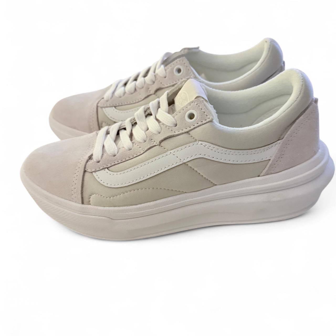Vans Cream Old Skool Sneakers Suede Canvas