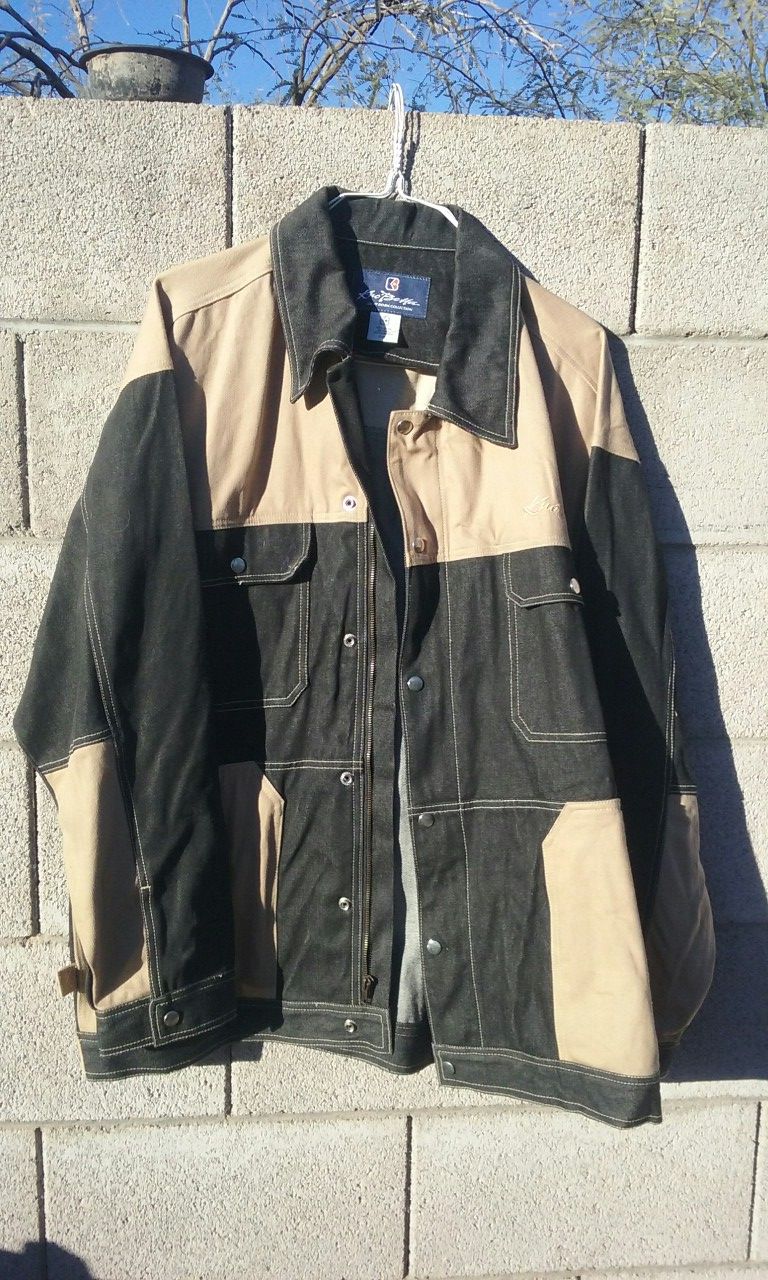 Denim jacket , Black & Tan XXL $20.00