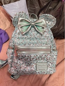 Blue sparkly Disney Loungefly backpack