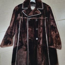 Vintage Alaskan Fur Men's Full Length Coat Brown