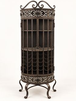 Janice Minor Ornate Iron Wine Rack