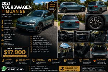 2021 Volkswagen Tiguan SE – 47,000 miles – Clean Title