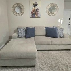 Loveseat + Chaise Sectional - Great Condition, Must Go