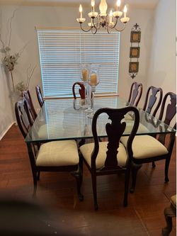 Dining table with 8 chairs