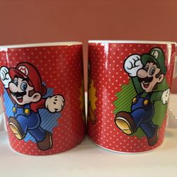 Super Mario Bros coffee cups  Brand new original Nintendo 