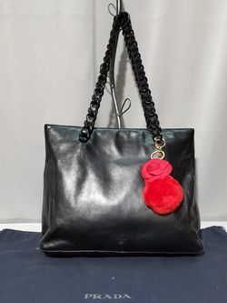 Authentic Prada Leather Tote Bag