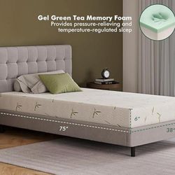 Twin Memory Foam Mattress – Cooling Gel