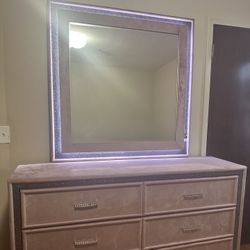  Makeup vanity with lights and drawers