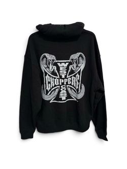 West Coast Choppers black pullover Snake Biker Hoodie Size XL NWOT