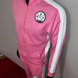 Pink Sweatsuit Size Small New 