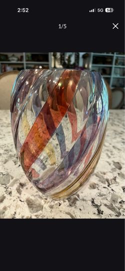 Bohemian antique glass vase