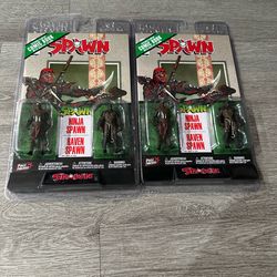 2 pack McFARLANE Page Punchers - 3" Figure + Comic Book - Ninja Spawn & Raven Spawn