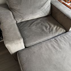 Oversized Chair Couch with Ottoman