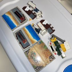 1980s Micro Machines Cars Vintage Playset Travel City Sets - Construction Rock Quarry Marina Air Base Airport Ocean Harbor